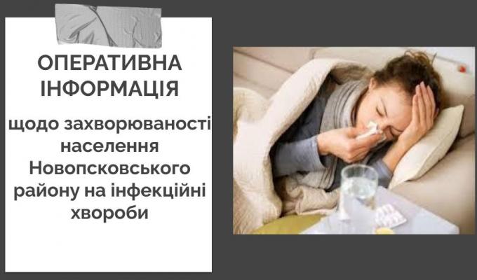 Оперативна інформація щодо захворюваності населення Новопсковського району на інфекційні хвороби