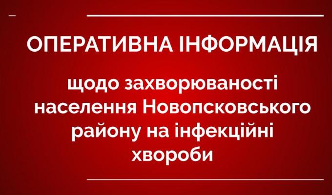 Оперативна інформація щодо захворюваності населення Новопсковського району на інфекційні хвороби