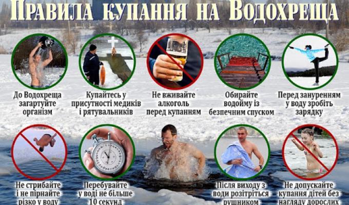 Заходи безпеки під час Водохреща!