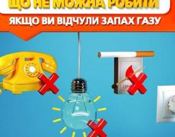 Правила поведінки при аварії з витоком газу
