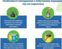 Особливості поводження з побутовими відходами в період дії карантинних заходів