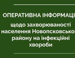 Інформація щодо захворюваності населення Новопсковського району на інфекційні хвороби та COVID-19