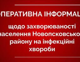 Оперативна інформація щодо захворюваності населення Новопсковського району на інфекційні хвороби