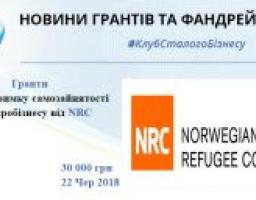 Гранти на Підтримку Самозайнятості та Мікробізнесу від NRC